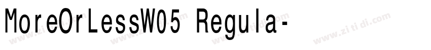 MoreOrLessW05 Regula字体转换